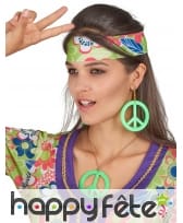 Boucles d'oreilles et collier peace and love, image 2