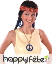 Boucles d'oreilles et collier peace and love, image 3