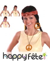 Boucles d'oreilles et collier peace and love