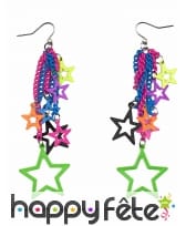 Boucles d'oreilles étoiles disco