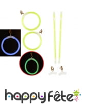 Boucles d'oreilles rondes phosphorescentes