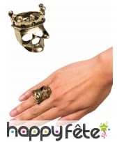 Bague de pirate couronné couleur or