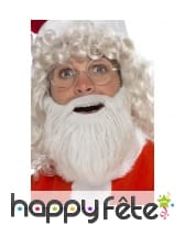 Barbe de père Noël perle, fausse fourrure