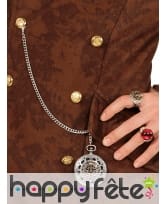 Bijou de pirate sur chaine type montre à gousset