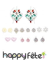 Bijoux de poitrine à coller fantaisie pour adulte