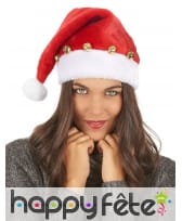Bonnet de Père Noël décoré de grelots, image 2