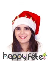 Bonnet de Père Noël décoré de grelots, image 3