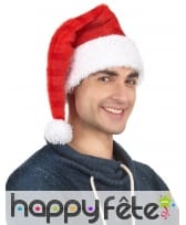Bonnet de Père Noël rouge rayuré, image 1