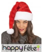 Bonnet de Père Noël rouge rayuré, image 2