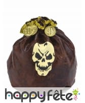 Bourse de pirate imitation cuir, 23cm