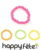 Bracelet de perles colorées années 80