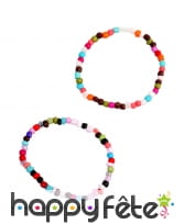 Bracelet de perles multicolores
