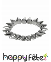 Bracelet de piques argentées