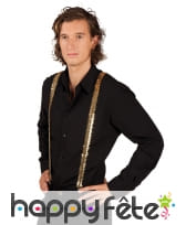 Bretelles dorées recouvertes de sequins