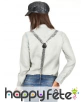 Bretelles de sequins argentés, image 1