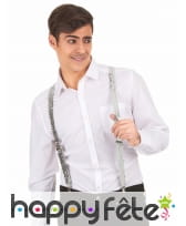 Bretelles de sequins argentés, image 2