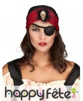 Broche de tête crâne avec plumettes noires, image 1