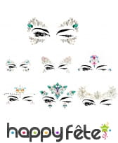 Bijoux de visage à coller fantaisie pour adulte