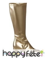 Bottes dorées vernies imitation vinyle