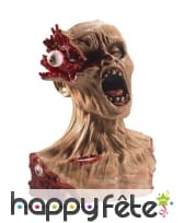 Buste de zombie avec oeil explosé, en latex