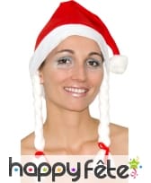 Bonnet enfant avec 2 nattes, image 1