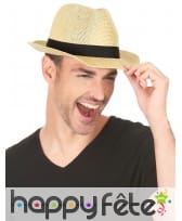 Borsalino écru avec ruban noir, image 2