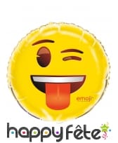 Ballon émoticone clin d'oeil