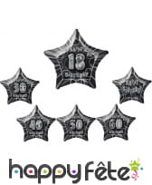 Ballon étoile d'anniversaire en aluminium