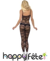 Body en dentelle rayures croisées, image 1