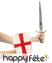 Bouclier et épée de croisé, en plastique, image 1