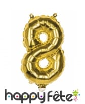 Ballon en forme de chiffre doré de 36 cm, image 10