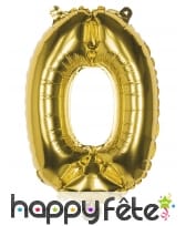 Ballon en forme de chiffre doré de 36 cm, image 1