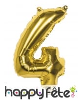 Ballon en forme de chiffre doré de 36 cm, image 5