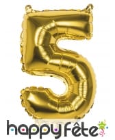 Ballon en forme de chiffre doré de 36 cm, image 6