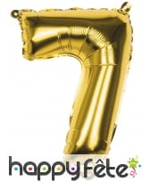 Ballon en forme de chiffre doré de 36 cm, image 8