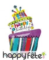 Ballon en forme de gâteau d'anniversaire, 94cm