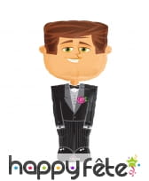 Ballon en forme de marié rigolo