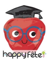 Ballon en forme de pomme diplômée, 68cm