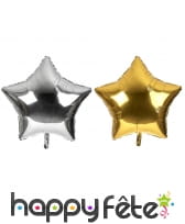 Ballon étoile métallisée de 80cm