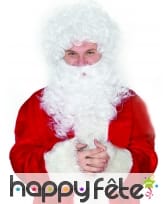 Barbe et perruque blanche bouclée père noel, image 1