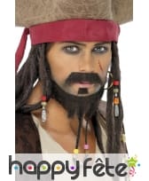 Barbe et tresses de pirate marron