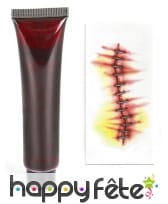 Blessure en tatouage et faux sang, image 1