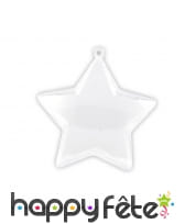 Boule étoile transparente à remplir