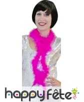 Boa fuschia à plumes de 2m