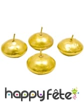 Bougies flottantes or