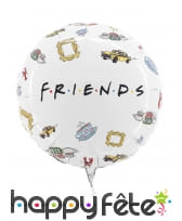 Ballon Friends rond en alu, 45cm