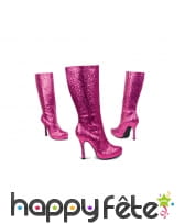 Bottes fuchsia talons aiguilles