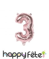 Ballon géant chiffre rose métallisé de 86 cm, image 4