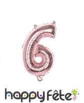Ballon géant chiffre rose métallisé de 86 cm, image 7