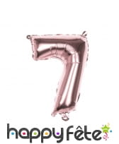 Ballon géant chiffre rose métallisé de 86 cm, image 8